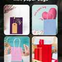 qiqee 100Pcs Paper Gift Bags with Handles - 4.5"2.5"6" Mini Party Favor Bags - 24 Solid Colors