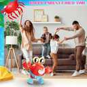 ritastar Dancing Crab Baby Toy,Tummy Time Toys with Funky Moves,Music,RGB LED Lights,Battery Powered Moving Crawling Interactive Learning Toy for Kids,Toddlers,Baby Boys Girls Birthday