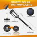 Barleit Solar Lights Outdoor 8 Pack, Solar Pathway Lights, Solar Lights Outdoor Waterproof IP65, Bright Auto On/Off Garden Lights, Solar Landscape Lights for Driveway Walkway Lawn Yard (Warm White)