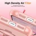 CHAOFEnG Magnetic Compatible with iPhone 16 Pro Case with Stand [Military Grade Drop Tested][Compatible with Magnet] Ring Translucent Slim Hard Back Soft Edge, Pink