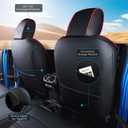 Jeep Gladiator Seat Covers - Premium Quality Faux Leather, Waterproof, Scratch-Resistant, Custom Fit for Jeep Gladiator 2026, 2025, 2024, 2023, 2022, 2021, 2020 (Black+Red Line)