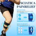 Sciatica Pain Relief Devices Brace, Sciatic Nerve Brace with Adjustable Pressure Pads Targeted Lower Back & Leg Compression for Sciatic Pain, Sciatic Ease Calf Support for Unisex Men Women - Black
