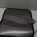 Heated Floor Mat Under Desk for Foot Warmer - Wider 110V Adjustable Temperature Electric Space Heaters Heating Pad - Carbon Crystal & Energy Saving Feet Warmers for Office,Home (Black Gray)