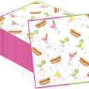 100 Pcs Weenies and Tinis Paper Napkins 3 Ply Hot Dog Martini Theme Disposable Absorbent Hand Towels Green Pink Guest Napkins for Bachelorette Party Birthday Dinner Kitchen Decorations