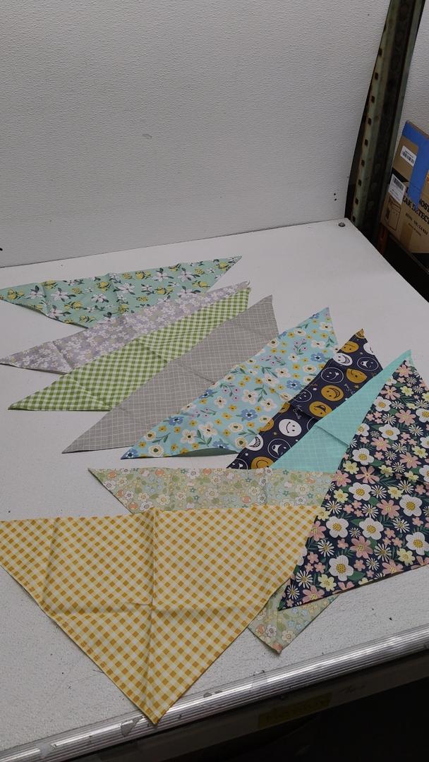 Cotton Fabric Patchwork Squares Floral Patterns Printed Arts Craft DIY Cloths for Sewing Quilting Decoration, Scrapbooking, Handwork, 24"x 13", Pack of 9