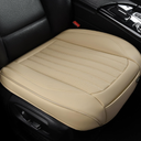 2 Pack Front Car Seat Bottom Covers, Universal Auto Seat Cushions, Nappa Leather Full Wrapping Edge Compatible with Most of Vehicles - SUVs/Sedans/Pickup Trucks, Beige