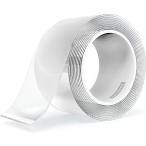 LLPT Nano Tape Double Sided Tape 2.36 Inch x 16.5 Feet Strong Mounting Tape Heavy Duty Gel Tape Clear Traceless Washable No Residue for Home Office Store Deco Card Poster Photo Wall (SN650)