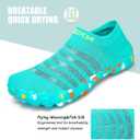 TOLLN Quick-Dry Barefoot Water Shoes for Men, Women & Youth  Versatile Aqua Socks for Beach, Pool, Kayaking, Hiking, Surfing, Yoga & Outdoor Sports (10.5 Women/9.5 Men, Mint Green)