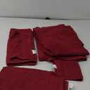 VISI-ONE BLC 100% Cotton Bath Towels Pack of 6, Hotel Quality Luxury Towel Set for Bathroom, Plush Quality Highly Absorbent 2 Bath Towels, 2 Hand Towels, and 2 Washcloths - Burgundy