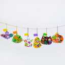 Winlyn 36 Sets Halloween Craft Kits Fall Crafts DIY Pumpkin Bat Black Cat Ghost Candy Corn Frankenstein Ornaments Art Crafts Sets Foam Stickers for Kids Classroom Activities Halloween Party Treats