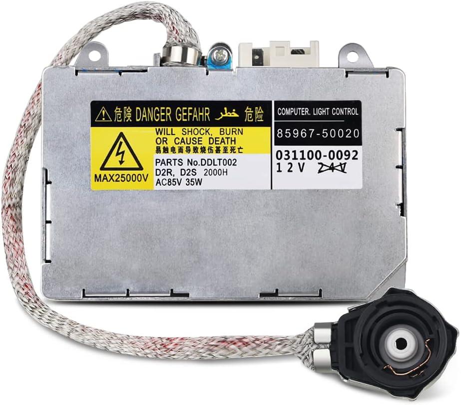 HID Headlight Ballast with Ignitor Compatible with Toyota Prius Avalon Sienna Lexus ES300 ES330 LS430 Lincoln Aviator Replacement for 81107-2D020 85967-0E020 DDLT002 KDLT002