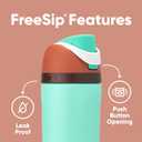 Owala Kids FreeSip Insulated Stainless Steel Water Bottle with Straw for Sports, Travel, and School BPA-Free Sports Water Bottle, 16 oz, Mint Chocolate