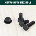 M12-1.75 x 80mm Hex Bolts, 12.9 Grade Alloy Steel, Black Oxide Finish, Full Thread, Coarse Thread UNC, Hexagon Head Bolts 5 PCS
