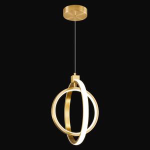 Modern LED Chandelier Gold Ring Pendant Light Fixtures 4000K Dimmable Height Adjustable Pendant Lighting for Dining Room Kitchen Island Bedroom Living Room Foyer1-Pack