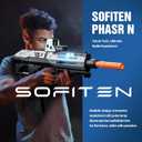 Toy Gun Automatic Sniper Rifle with Tactical Vest Kit Futuristic Electric High Speed Toy Foam Blaster Gun with 150 Darts Shooting Games Toys Birthday for Boys Adults Age 8+