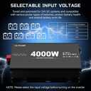 24V 4000W Pure Sine Wave Inverter 24V DC to 110V AC, 8000W Peak Power, 4 AC Outlets, USB & Type-C Port, Adjustable Input for Lithium Battery, Solar/RV/Off-Grid Backup with LCD Remote
