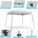 Canopy Tent, 10X10 FT Pop Up Canopy Outdoor Instant Tent Slant Legs with Carrying Bag, Portable Gazebo Shelter for Patio Deck Garden and Beach - 8X8 FT Canopy Cover (White)