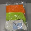 2 x Women's Neon Scrunch Crew Socks 80s 90s Retro 3-Pack Cotton Stacked Boot Calf Cozy Ribbed Slouchy Socks Size 5-10 (1-white/Neon Green/Neon Orange)