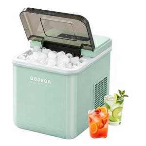 BODEGA 12V Ice Maker for RV, Portable AC/DC Ice Machine, 24 lbs/Day