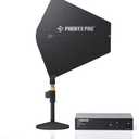 Phenyx Pro UHF Wireless Antenna Combiner Bundle for in-Ear Monitor System, 4-Way IEM Transmitter Combiner w/Active Directional Paddle Antenna, 16 Gain Control, Receiver Mounting Rod&Plate (PAS-227X)