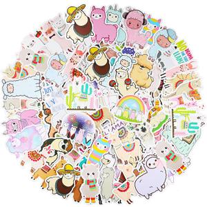Zonon 100 Pieces Funny Llama Stickers, Cute Animal Alpaca Decals Llama Theme Laptop Stickers Waterproof Vinyl Bottles Stickers for Computer Phone Motorcycle Mexican Camel Theme Party