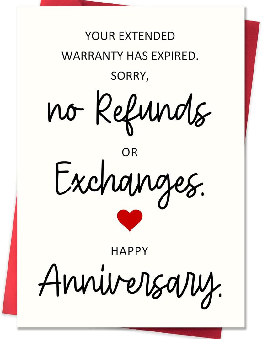 2 x IDU Funny Anniversary Card,Anniversary Card Gifts for Husband Wife Boyfriend Girlfriend Couples Partner,Wedding Anniversary Cards for Men Women Him Her