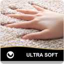 OLANLY Bathroom Runner Rugs 47x24, Extra Soft and Absorbent Microfiber Bath Rugs, Non-Slip, Machine Washable, Quick Dry Shaggy Bath Carpet, Long Bath Mats for Bathroom Floor, Tub, Shower, Beige