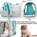 Lollimeow Cat Carrier Backpack, Expandable Bubble Pet Carrier for Cats and Small Dogs, Airline Approved Travel Backpack for Hiking, Walking & Outdoor Adventures - Supports up to 14 lbs