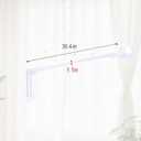 Swing Arm Curtain Rod, White, 35.4'' Long