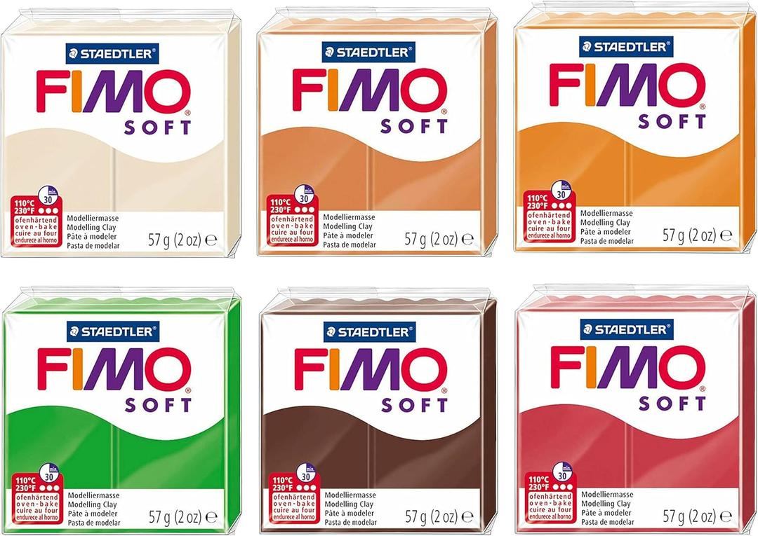 Staedtler FIMO Soft Polymer Oven Modelling Clay - Autumn Tones - Set of 6