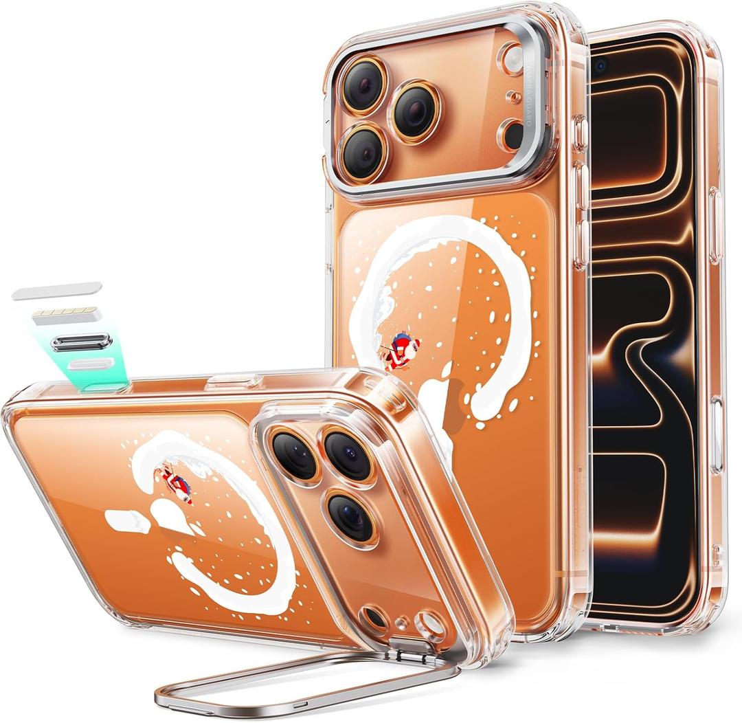 ESR for iPhone 17 Pro Max Case with Stand, Camera Control Cover Compatible with MagSafe, Military-Grade Drop Protection Magnetic Phone Case, Scratch-Resistant Back Cover,Santa Skater