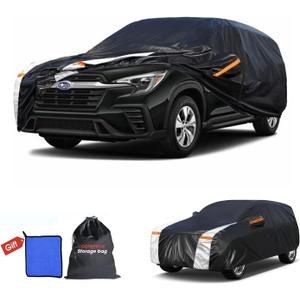 Subaru Outback Car Cover 100% Waterproof All Weather, Gift with Towel, 10 Layers SUV Car Cover Custom Fit 1994-2026 Subaru Outback, Outdoor Cover Rain Sun UV Protection with Door Zipper.