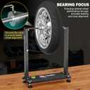 Motorcycle Wheel Balance Stand, Heavy-Duty Single-Axle Wheel Balancing Tool for Static & Dynamic Tire Alignment