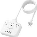 Australia New Zealand Power Adapter USB C, meta-ant Australia Travel Adaptor with 3 American Outlets 4 USB Charger(2 USB-C), 5FT Extension Cord, Type I Plug Adapter for US to AU China Argentina Fiji