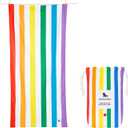 Dock & Bay Beach Towel - Quick Dry, Sand Free - Compact, Lightweight - 100% Recycled - Includes Bag - Summer - Rainbow Skies - Large (160x90cm, 63x35)