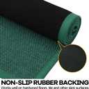 Hargiis Kitchen Rug, Rubber Non Slip Kitchen Rugs Washable, Absorbent Runner Mat for Floor, Machine Washable Standing Mats for in Front of Sink, Laundry, Entryway, Hallway (Dark Green, 71" 35.5")