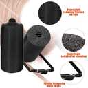 40 Pieces Sponge Hair Rollers Satin Rollers Silk Foam Rollers Women Hair Curlers with Duck Teeth Clips for Hairdressing Styling(Multi-size,Black)