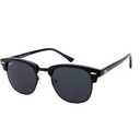 Pro Acme Semi-Rimless Frame Square Sunglasses for Men Women 100% Real Glass Lens (A07 Black Frame Grey Lens)