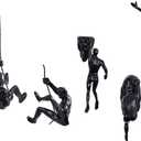 Set of 6 Climbing Men Wall Art Decor Sculpture,Nordic Modern Simplicity Decorative Wall Art, Climbing Man Sculptures,Home & Office Climber Gifts, 12 inches tall