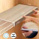 5 Pcs Wire Rack Covers24'' x 12'' x 2.8'' Storage Rooms Cut-able Thickened Foamed PVC, Moisture-proof Waterproof and Pressure-resistant Elm Wood Color Suitable For Supermarket Shelves Kitchen Closets