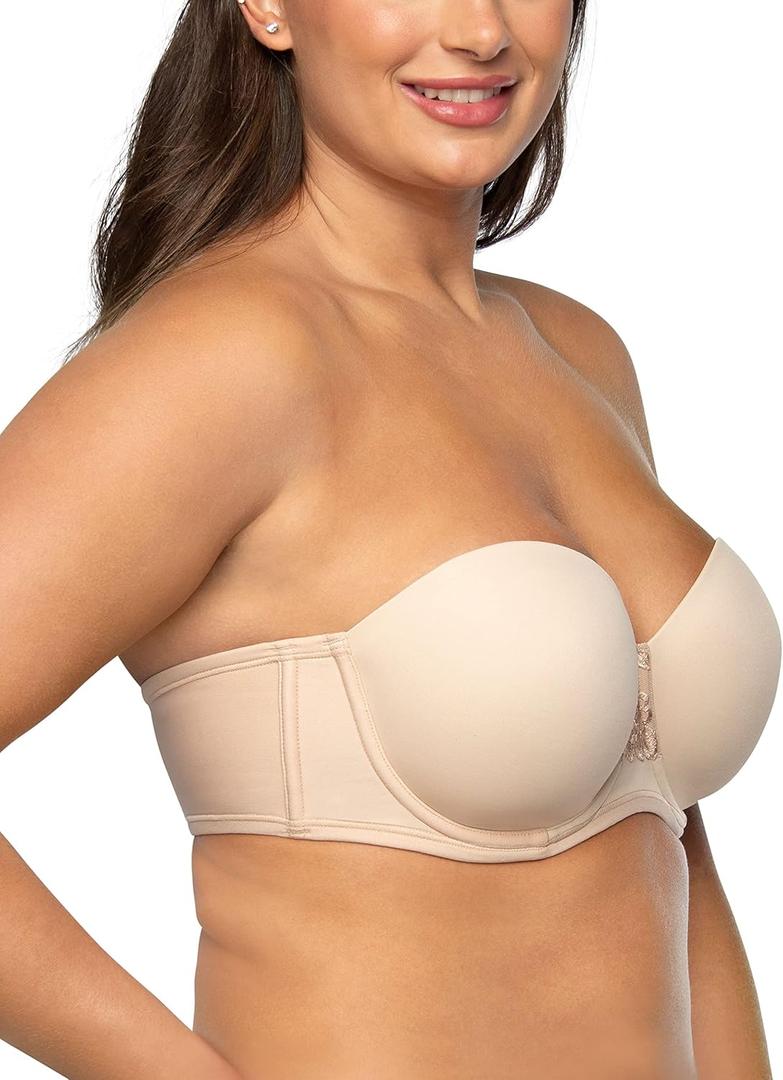 Vanity Fair Women's Beauty Back Smoothing Strapless Bra, 4-Way Stretch Fabric, Lightly Lined Cups Up to H 34C