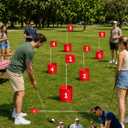 SJEhome 9 Hole Backyard Game Golf for Adults Outdoor Indoor Practice Gifts for Yard, Lawn, Park, Yard, Beach (9 Hole Golf Game)