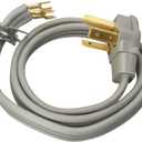 Southwire Dryer Power Cord - Built for Safe & Secure Dryer Connections - 3-Wire Design - Flat Right Angle Plug - Copper Conductors - 30 Amp - 6 Foot