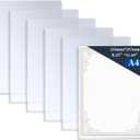 6 Pieces 8.2" x 11.6" A4 Sized Rigid Print Protectors, Clear Hard Plastic Sheet Protectors, Top Loading Plastic Paper Sleeves Cover for Photo Posters Birth Certificates Menu Document Holder (6pcs)