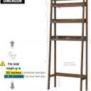 UTEX Over The Toilet Storage Shelf, 3-Tier Over Toilet Bathroom Organizer, Above Toilet Storage Rack (Wood Grain)