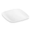 White Plastic Plates - White Square Disposable Include 6 Pack 7.25inch Plates, Ideal for Party & Wedding