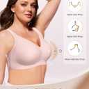 HORISUN Wireless Full Coverage Supportive Bras for Plus Size Women | no underwire comfortable,jelly support lift,seamless everyday bra,push up,for old women large breast,minimizer