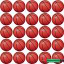 Leitee 30 Pcs 6 Inch Mini Basketballs with Pump Mini Hoop Outdoor Basketball Set for Toddlers Kids Replacement for Beach Pool Sports Beginner Ball Arcade Games Indoor Party Favors(Coffee Red)