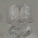 4 Pack Acrylic Qtip Holder Dispenser for Cotton Swabs, Balls, Pads, Floss Picks- Small Clear Acrylic Canister Apothecary Jar Set, Bathroom Essentials Accessories Decor, Vanity Makeup Storage Organizer