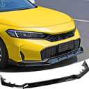 STSEV01 Front Bumper Lip Splitter Spoiler Fit for Honda Civic Hatchback/Sedan/LX/Sport/Si/Hybrid/Touring 2025 2026, 3pcs Air Dam Chin Body Kit Underbody Lip Accessories (Gloss Black)